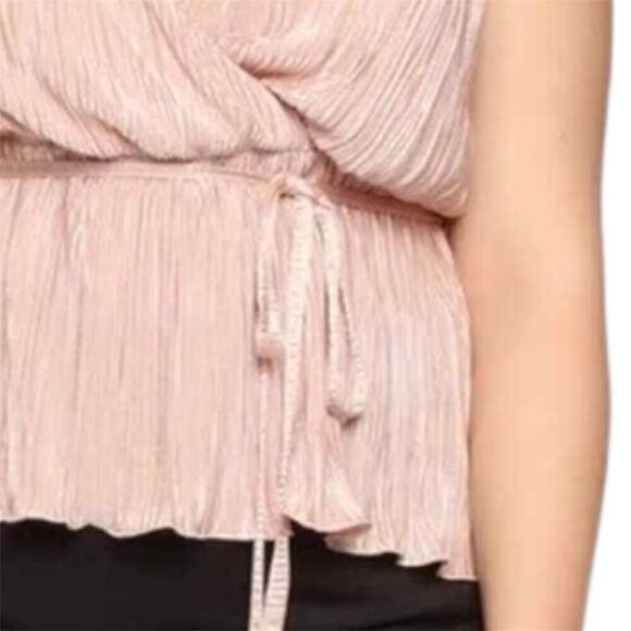 Fashion Nova City Girl Wrap Tie Top Women’s Size 1Xlarge Blush Pink Sleeveless - Picture 4 of 6